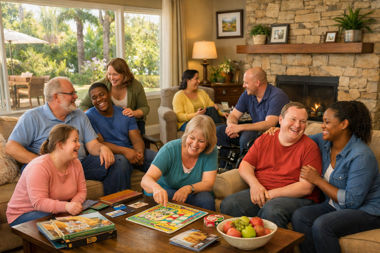 Comfortable group home living space